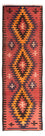 Runner Kelim Rug - Old - 390 x 130 cm - multicolored