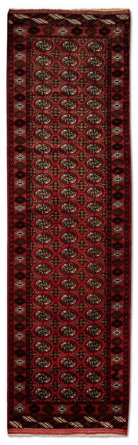 Runner Afghan Rug - Bukhara - 288 x 85 cm - red