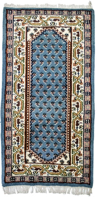 Oriental Rug - 160 x 90 cm - light blue