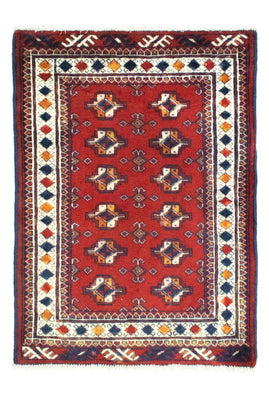 Turkaman Rug - 91 x 70 cm - red