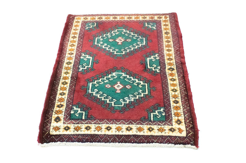 Turkaman Rug - 87 x 64 cm - red