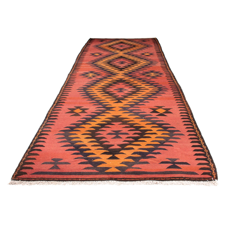 Runner Kelim Rug - Old - 400 x 140 cm - light red