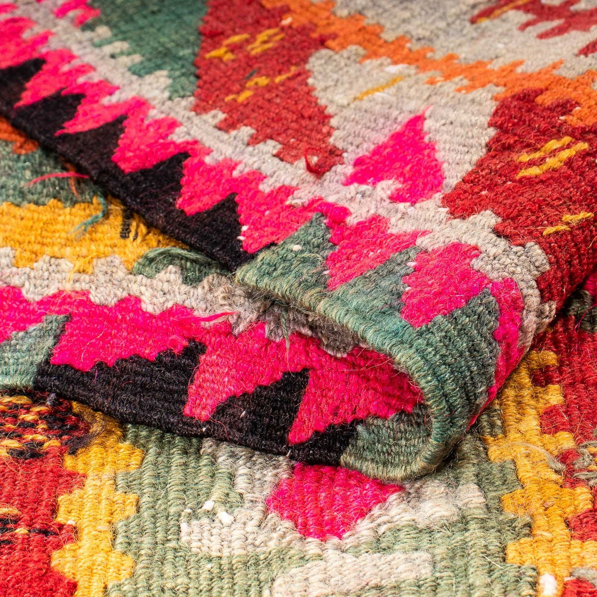 Runner Kelim Rug - Old - 280 x 112 cm - multicolored