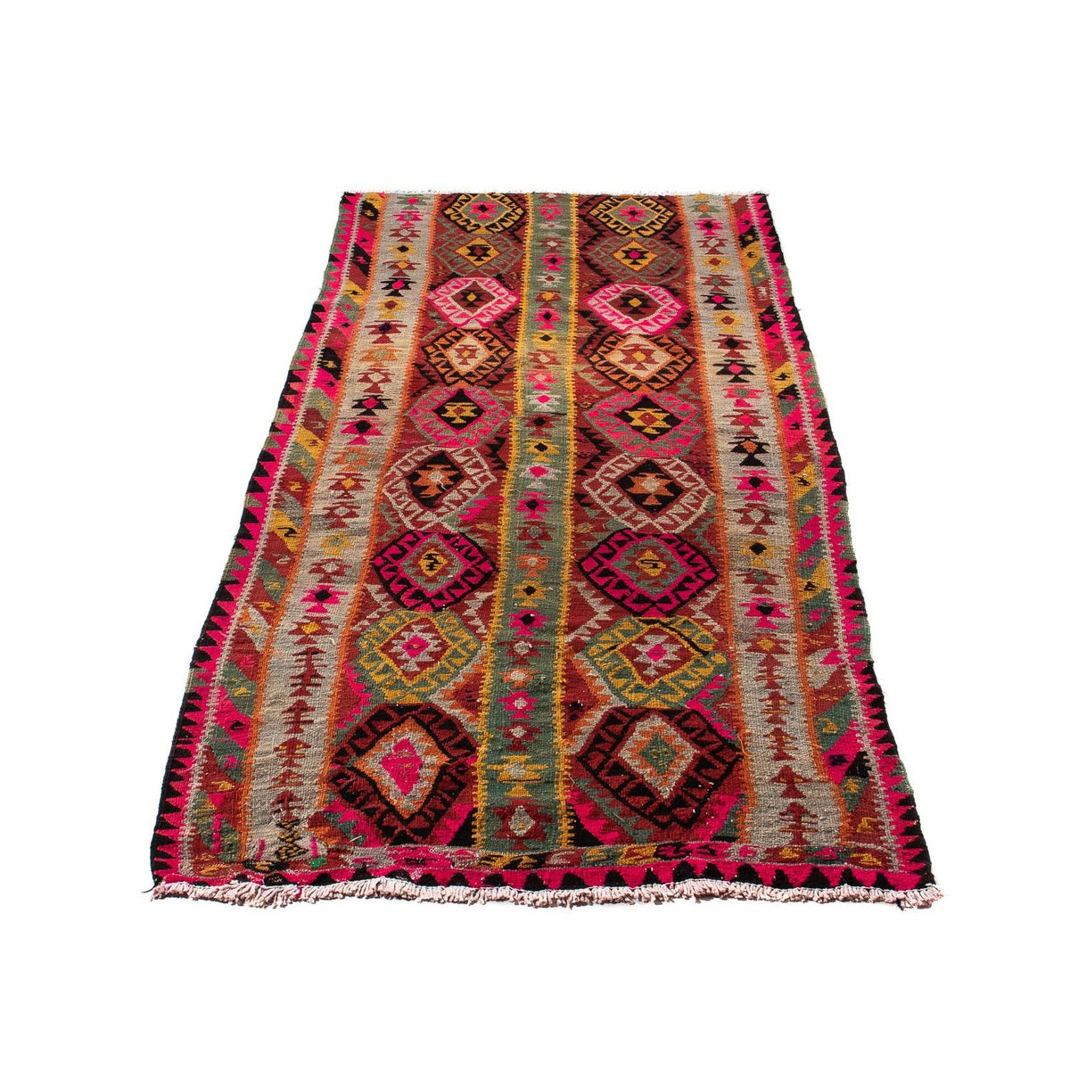 Runner Kelim Rug - Old - 280 x 112 cm - multicolored