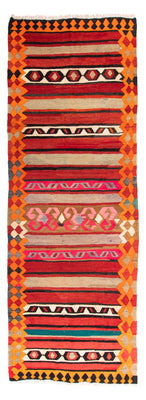 Runner Kelim Rug - Old - 370 x 130 cm - multicolored