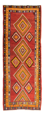Runner Kelim Rug - Old - 310 x 127 cm - multicolored