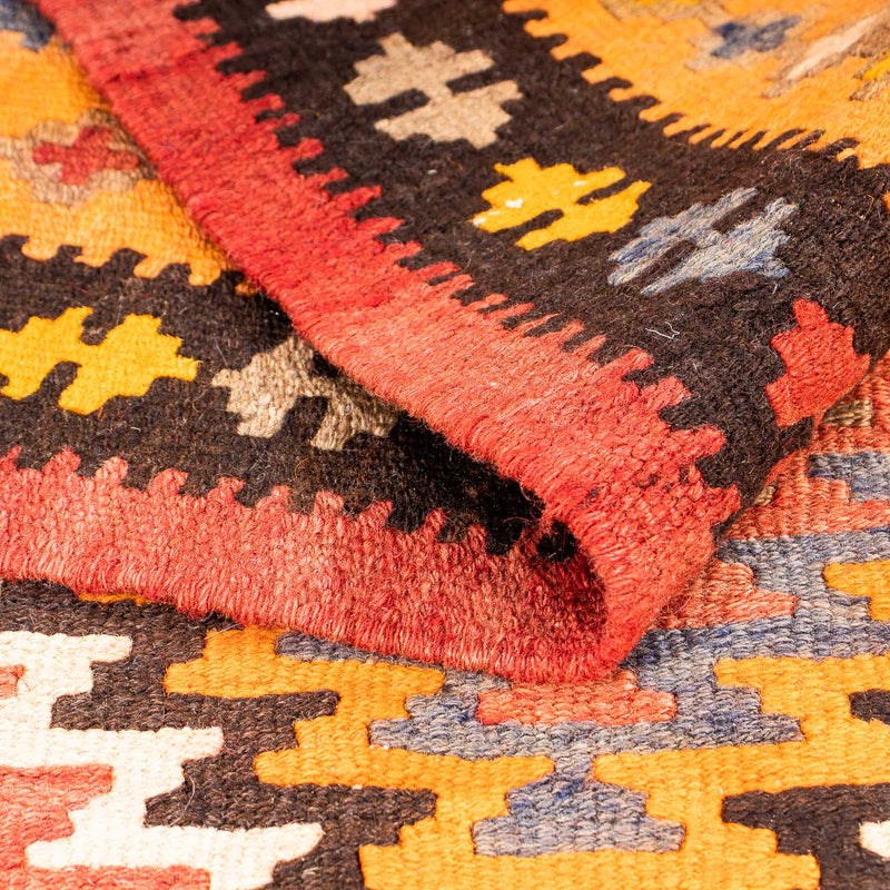 Runner Kelim Rug - Old - 310 x 127 cm - multicolored