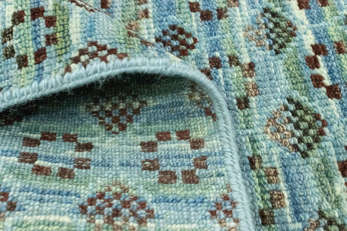 Wool Rug - 92 x 63 cm - light blue