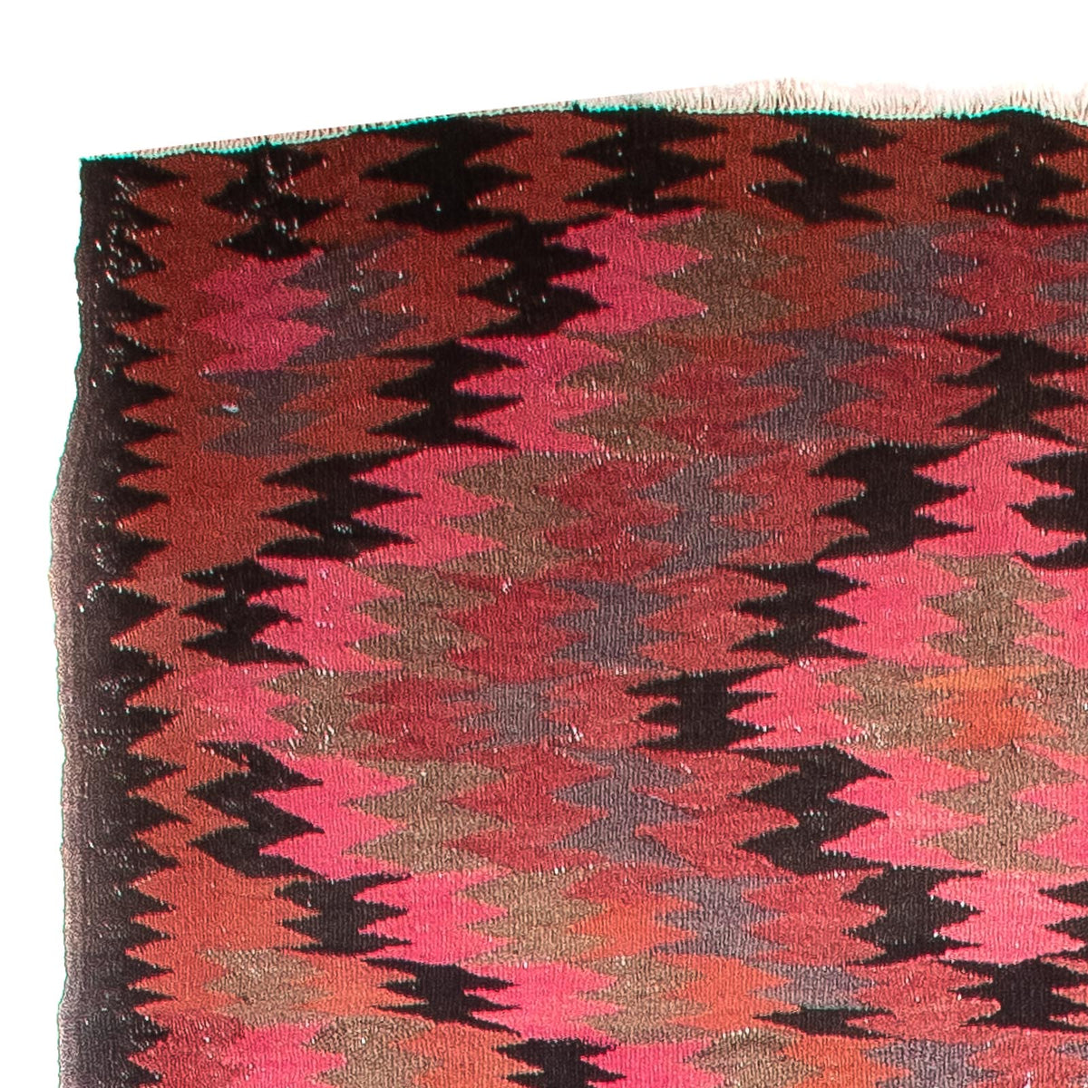 Runner Kelim Rug - Old - 420 x 130 cm - multicolored