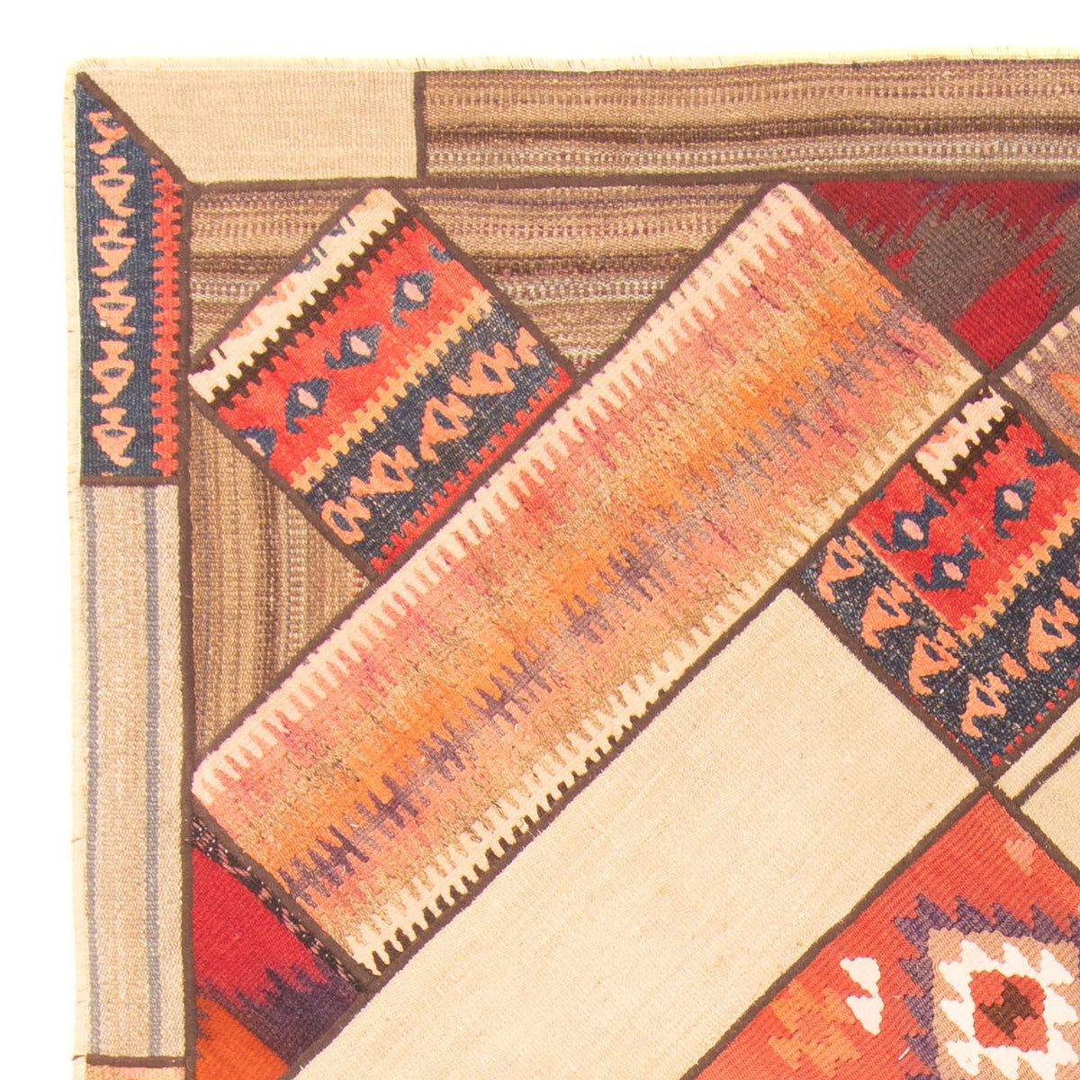 Patchwork Rug 160x230cm - Perserteppich Wollteppich