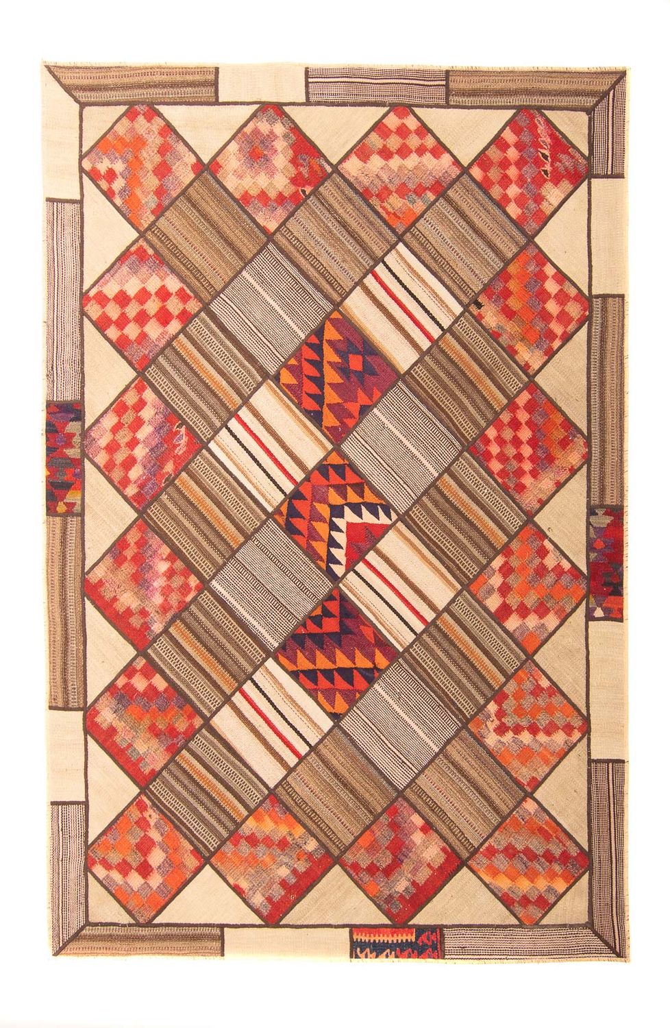 Patchwork Rug - 230 x 160 cm - multicolored