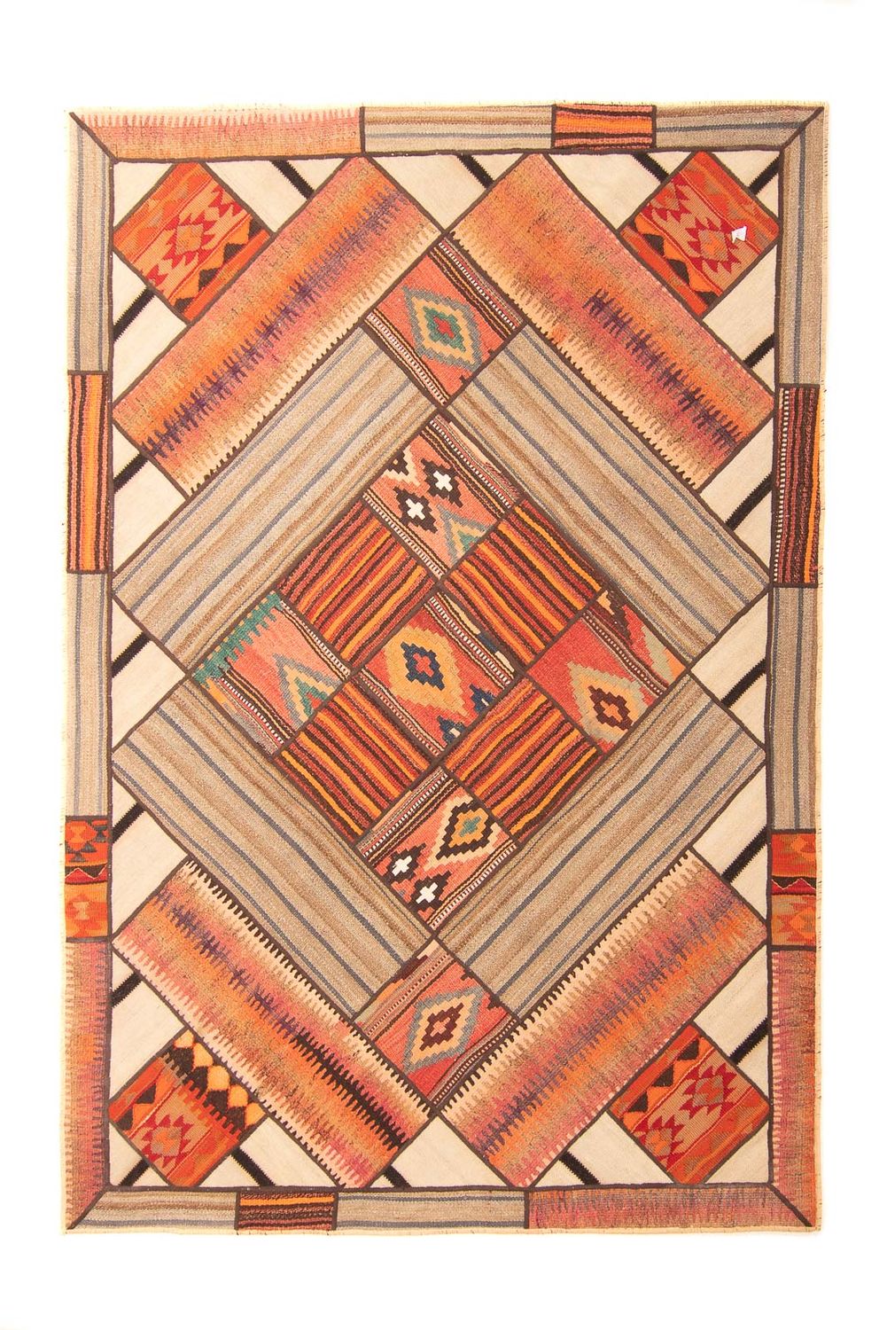 Patchwork Rug - 230 x 160 cm - multicolored