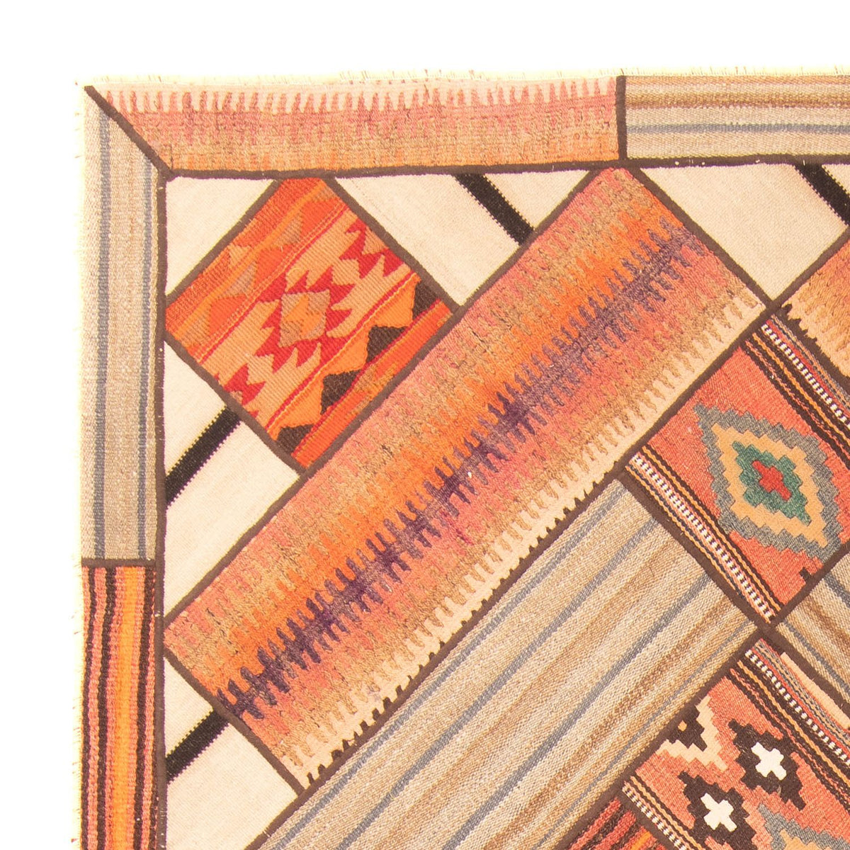 Patchwork Rug 160x230cm - Perserteppich Wollteppich