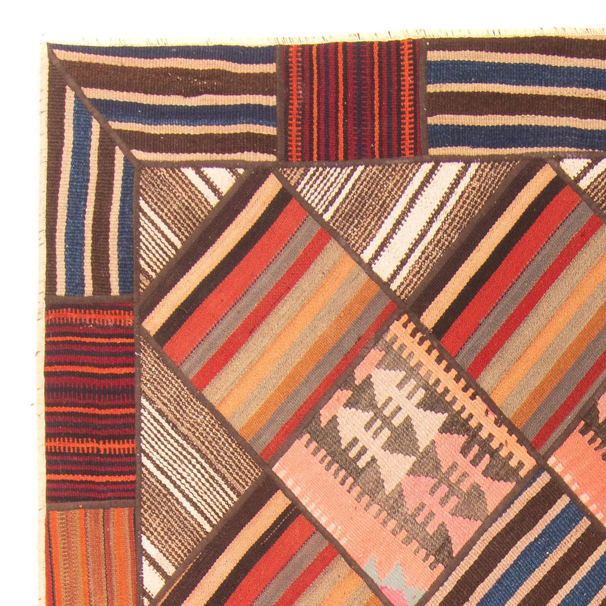 Patchwork Rug - 200 x 150 cm - multicolored