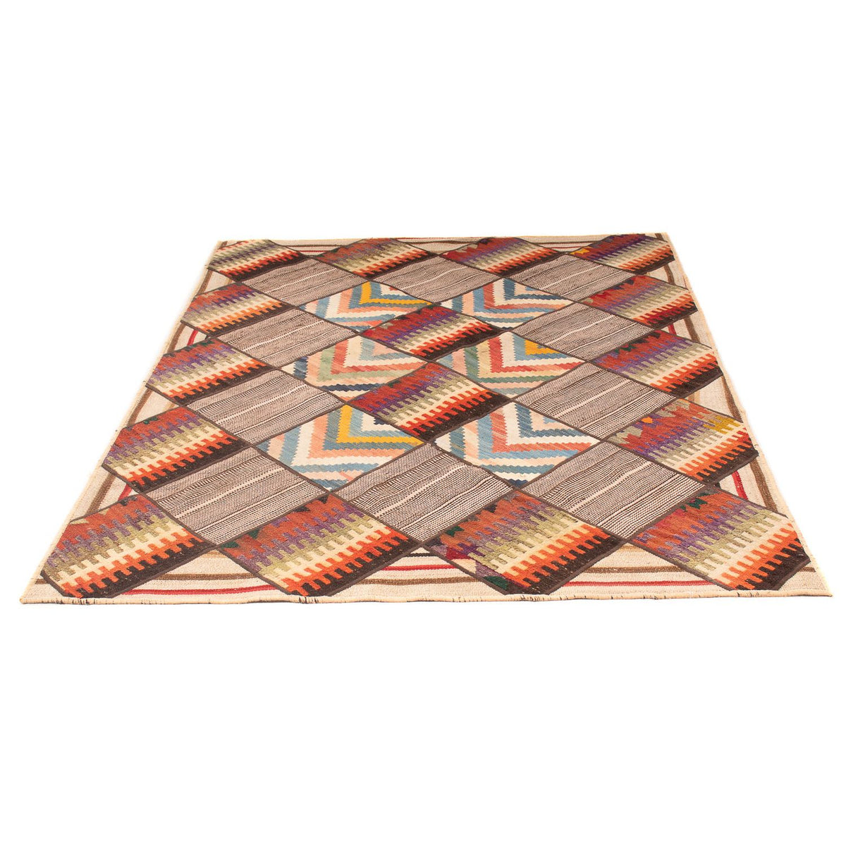 Patchwork Rug - 200 x 150 cm - multicolored