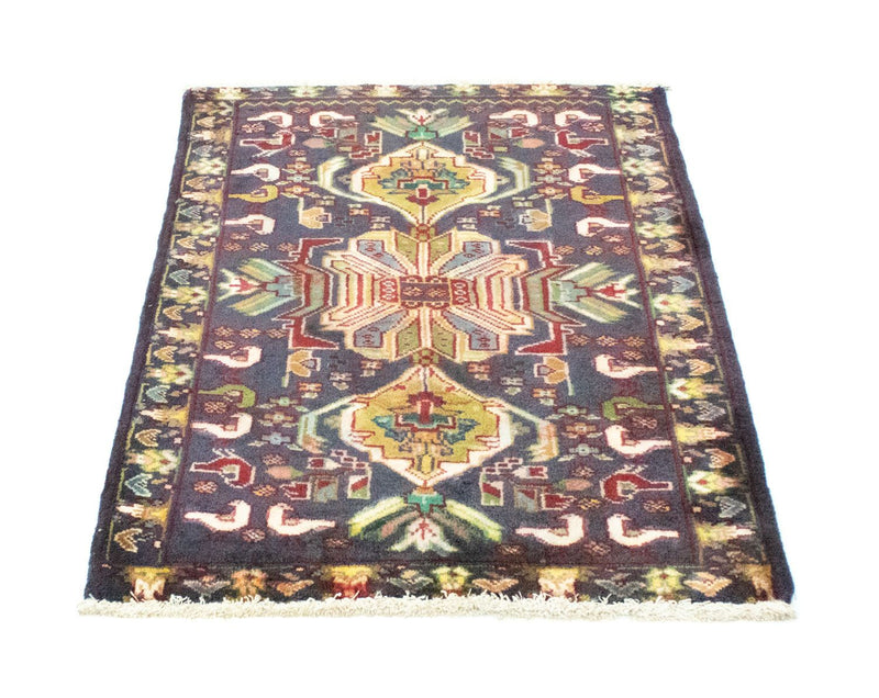 Turkaman Rug - 86 x 70 cm - dark blue