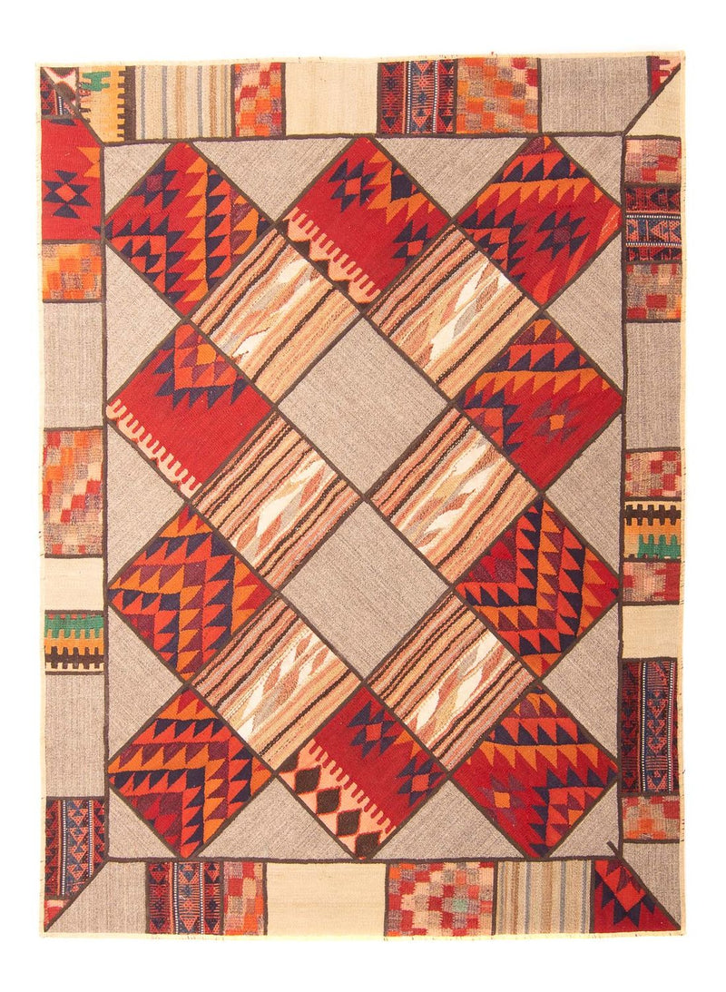 Patchwork Rug - 200 x 150 cm - multicolored