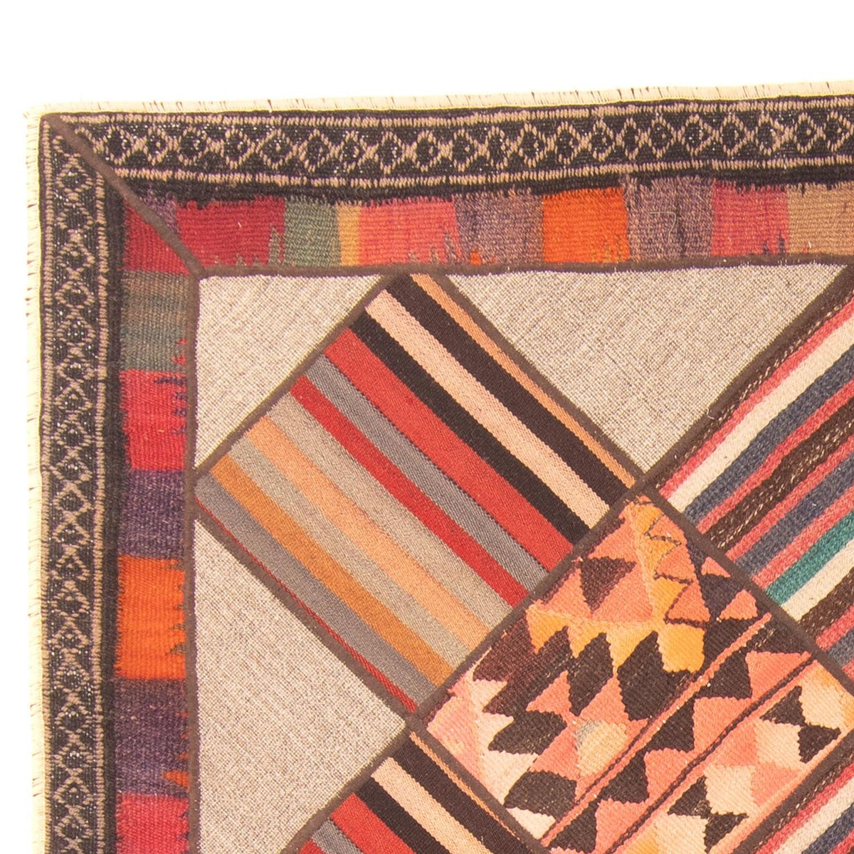 Patchwork Rug 150x200cm - Perserteppich Wollteppich