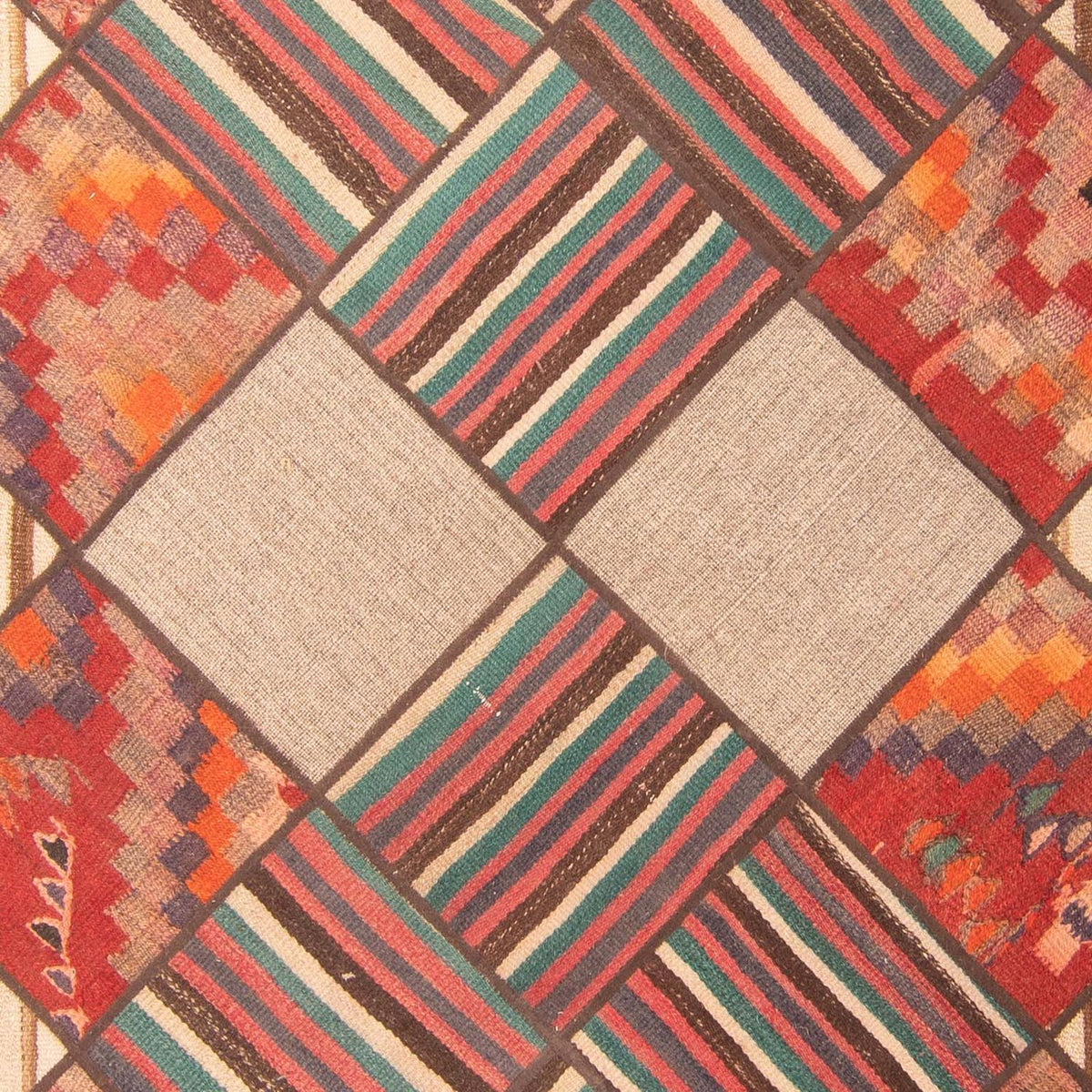 Patchwork Rug - 200 x 150 cm - multicolored
