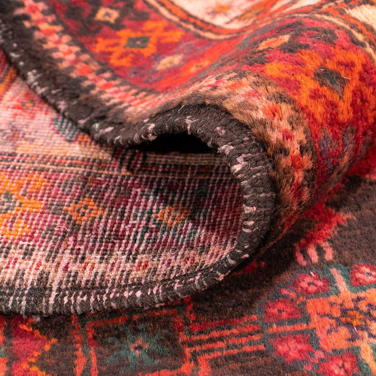 Perser Rug - Nomadic - 297 x 154 cm - dark red