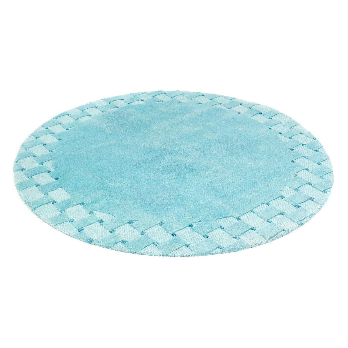 Nepal Rug round  - 151 x 151 cm - light blue