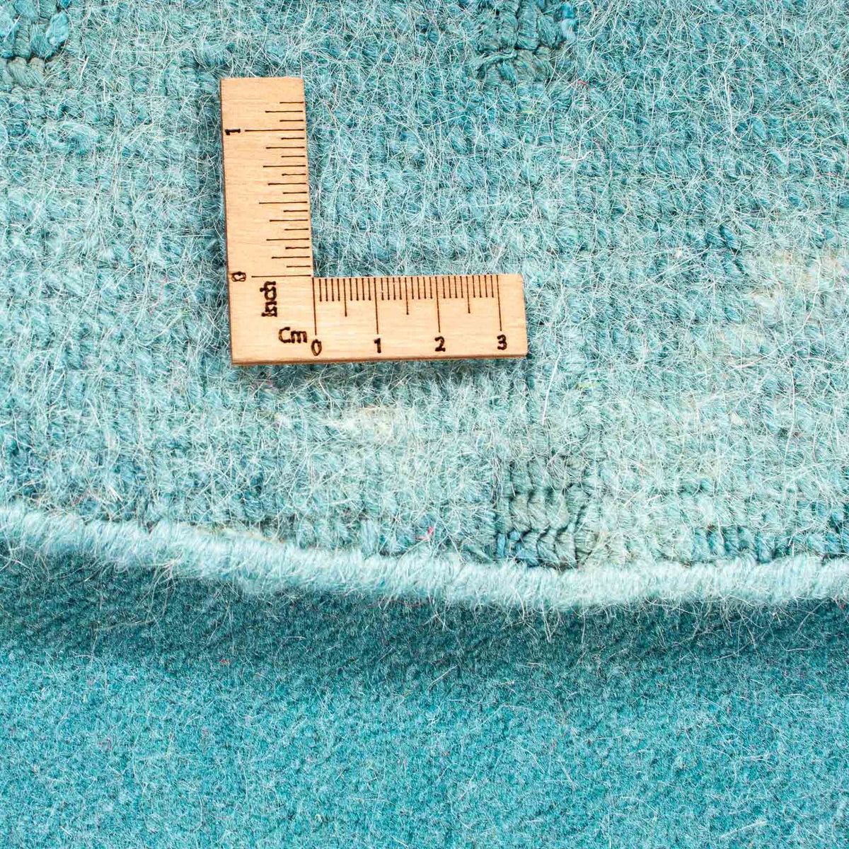 Nepal Rug round  - 151 x 151 cm - light blue