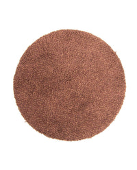 High-Pile Rug round  - 150 x 150 cm - brown