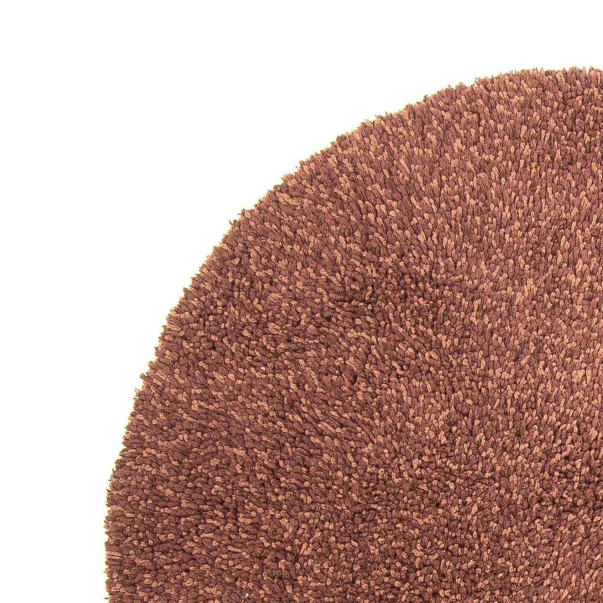 High-Pile Rug round  - 150 x 150 cm - brown