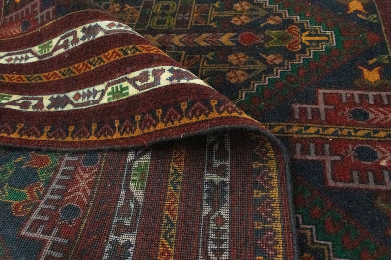 Afghan Rug - 140 x 100 cm - blue