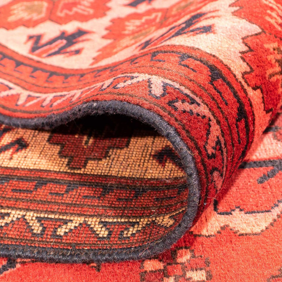 Afghan Rug - Hatschlu - 296 x 210 cm - dark red