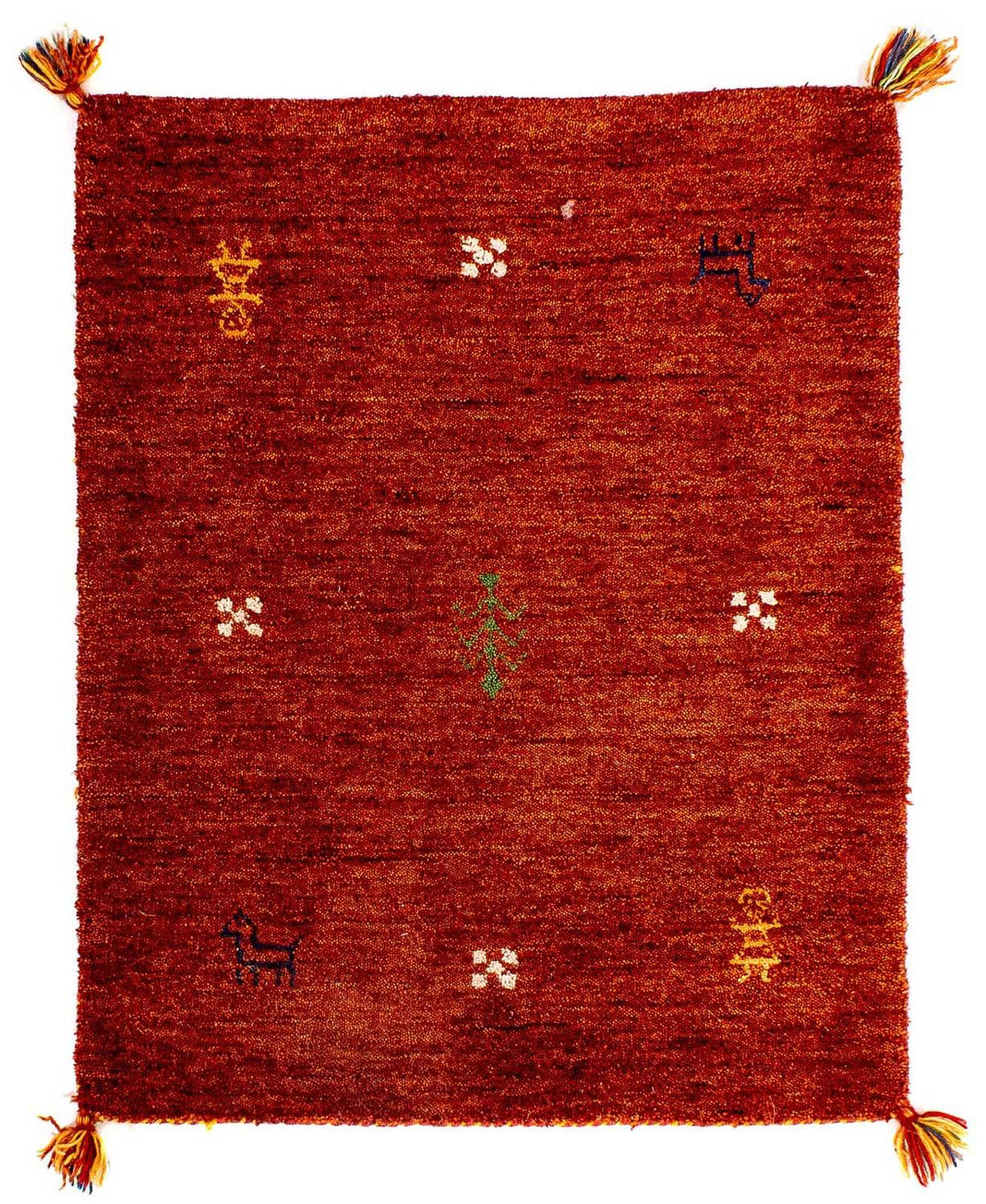 Gabbeh Rug - Indus - 90 x 60 cm - dark red