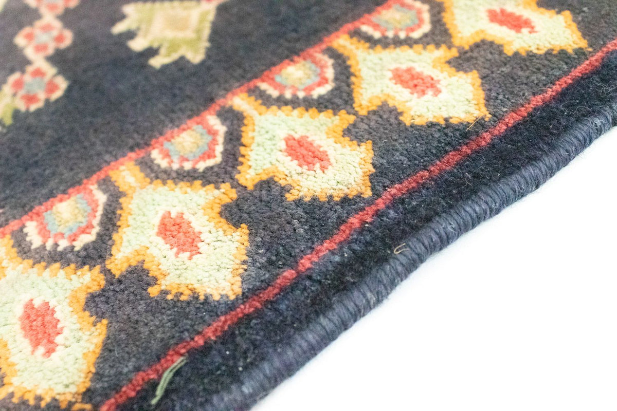 Turkaman Rug - 87 x 67 cm - dark blue