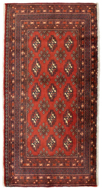 Runner Turkaman Rug - 100 x 50 cm - red