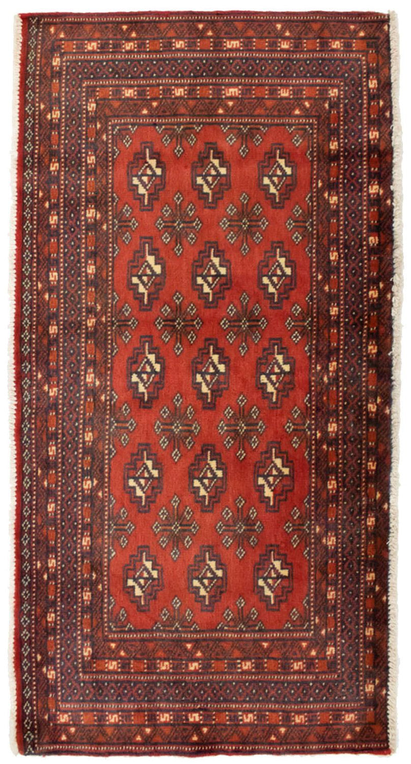 Runner Turkaman Rug - 100 x 50 cm - red
