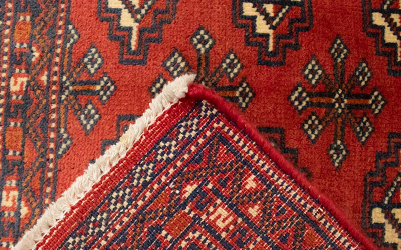Runner Turkaman Rug - 100 x 50 cm - red