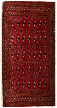 Turkaman Rug - 130 x 60 cm - red