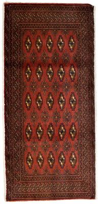 Turkaman Rug - 130 x 60 cm - red