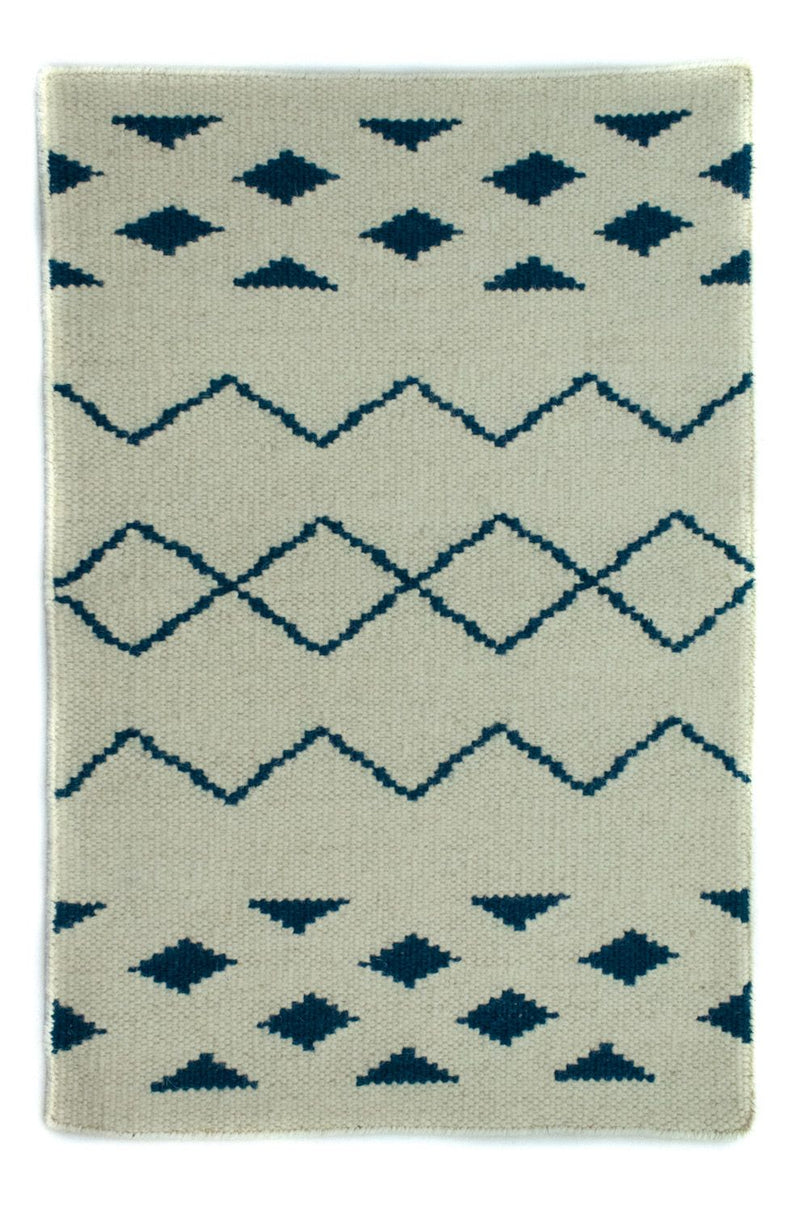 Kelim Rug - Trendy - 95 x 62 cm - blue