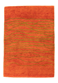 Wool Rug - 193 x 137 cm - rust