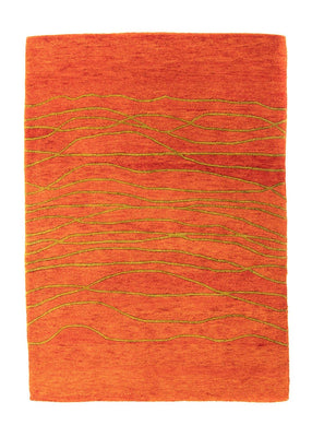 Wool Rug - 195 x 136 cm - rust