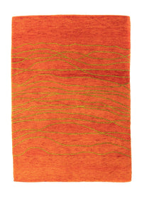 Wool Rug - 195 x 136 cm - rust