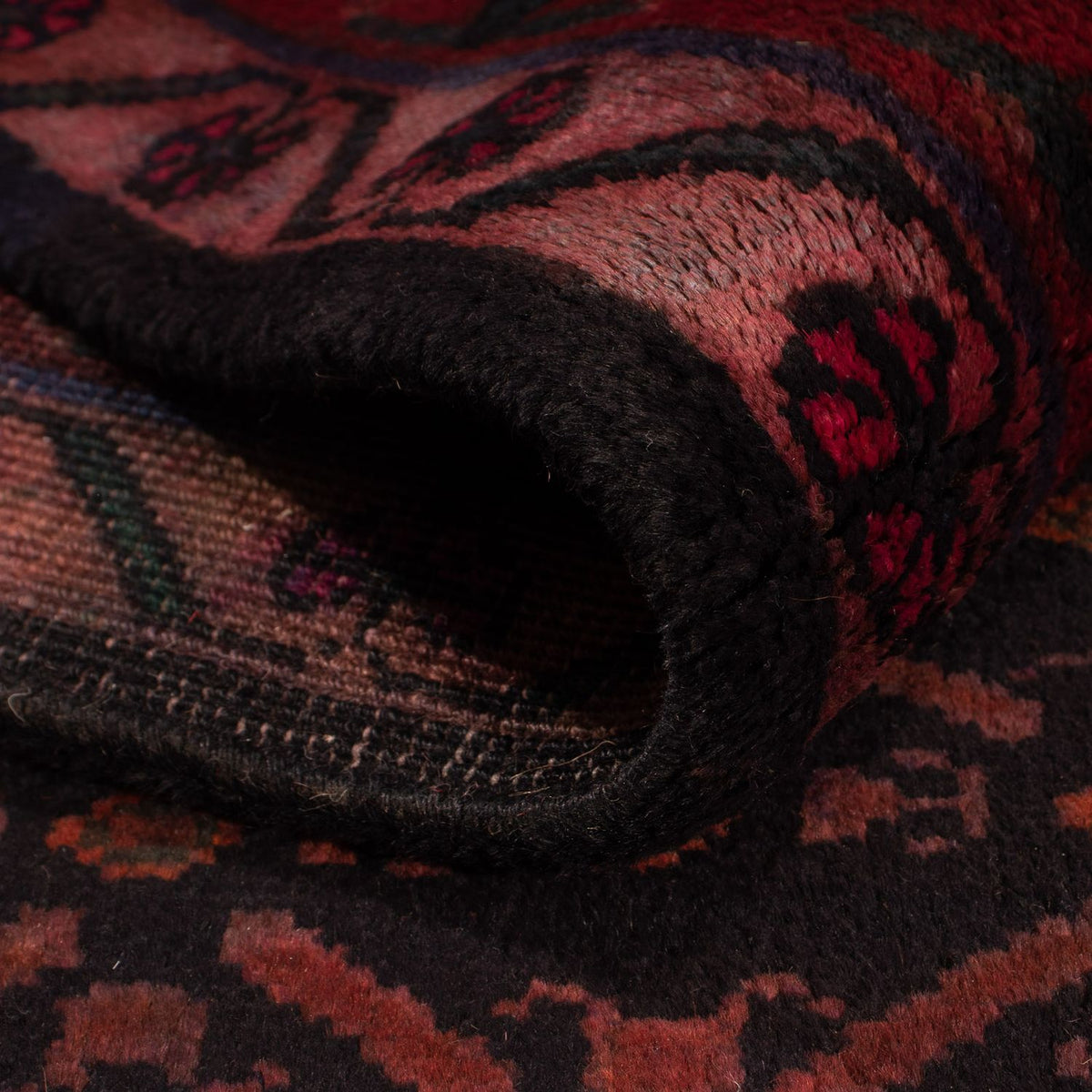 Perser Rug - Nomadic - 300 x 155 cm - dark red