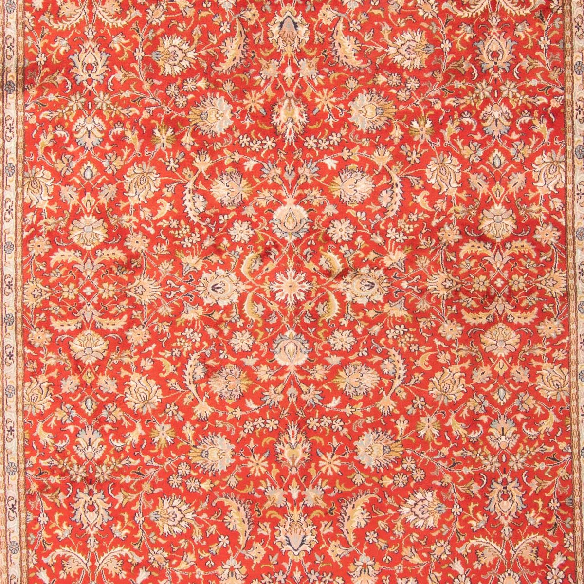 Silk Rug - Kashmir Silk - 277 x 186 cm - red