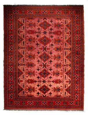 Afghan Rug - Hatschlu - 396 x 306 cm - dark red