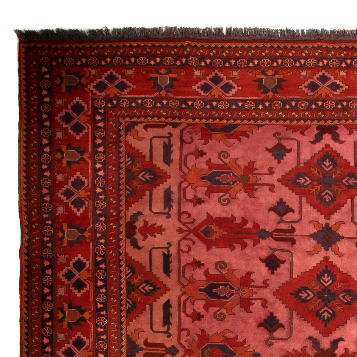 Afghan Rug - Hatschlu - 396 x 306 cm - dark red