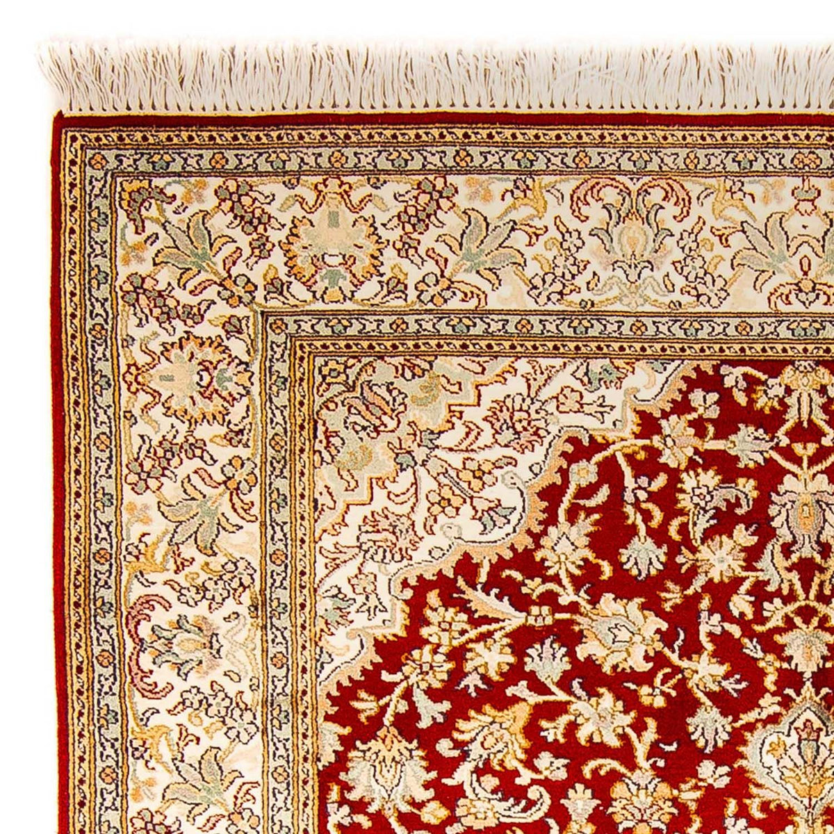 Silk Rug - Kashmir Silk - 186 x 129 cm - red