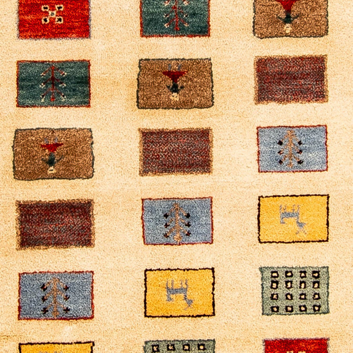 Gabbeh Rug - Loribaft Perser - 197 x 144 cm - light brown