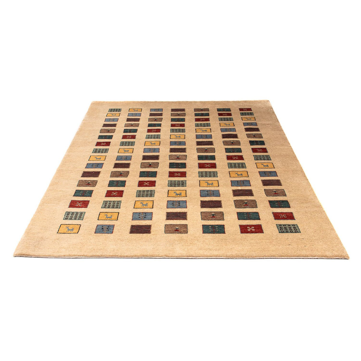 Gabbeh Rug - Loribaft Perser - 197 x 144 cm - light brown
