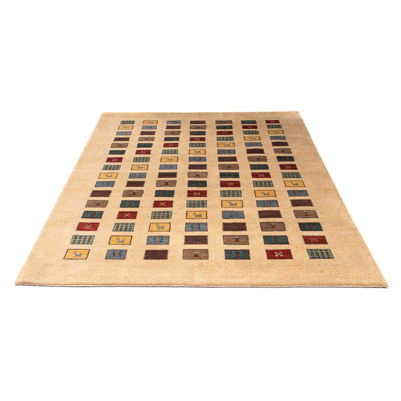Gabbeh Rug - Loribaft Perser - 197 x 144 cm - light brown