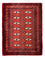 Turkaman Rug - 88 x 67 cm - dark red